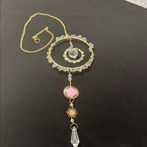 Gold and Pink Sun catcher